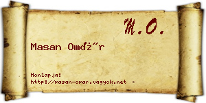 Masan Omár névjegykártya